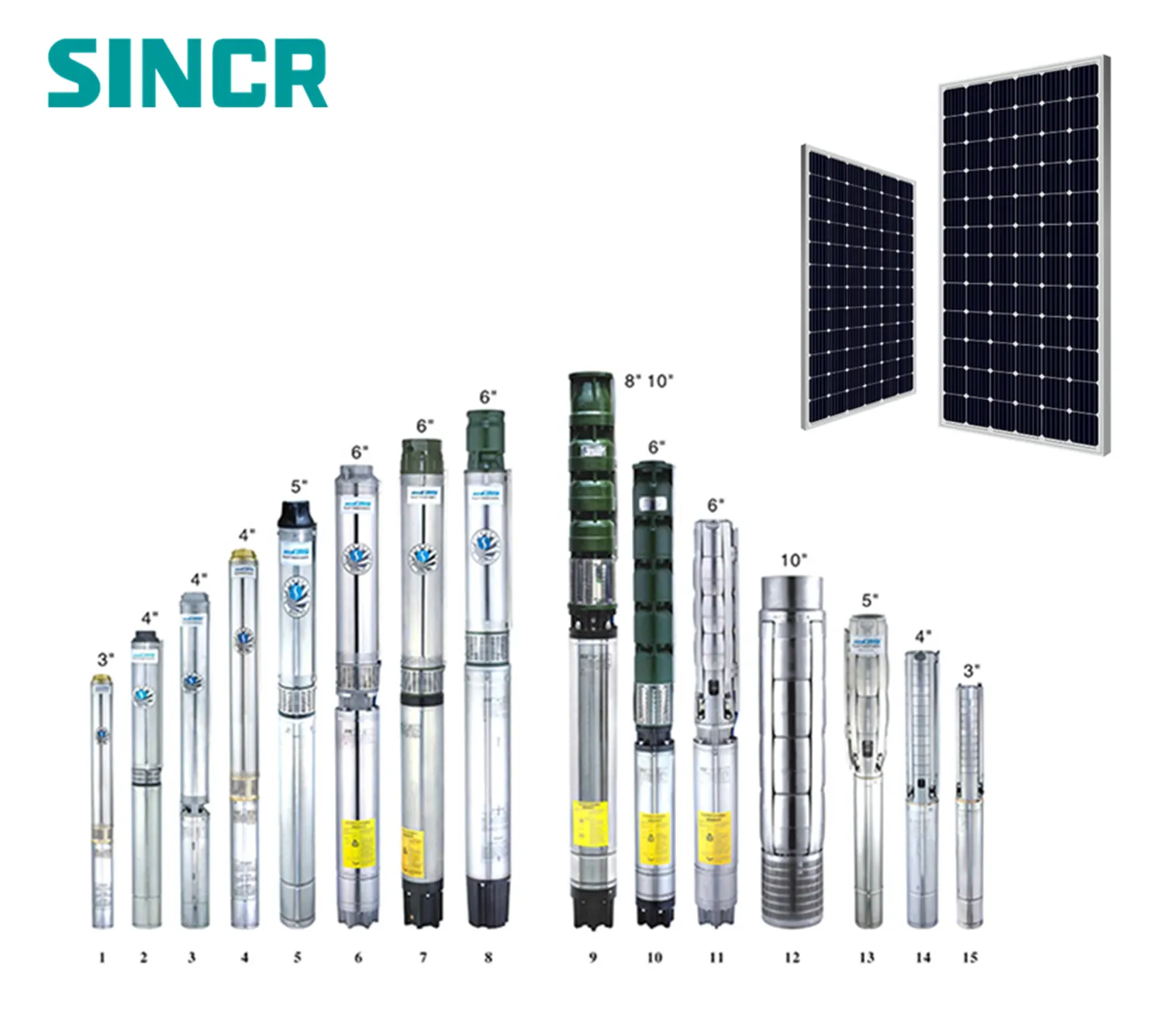 Bomba de agua solar para sistema de riego, 5,5 HP, 7,5 hp, 10hp