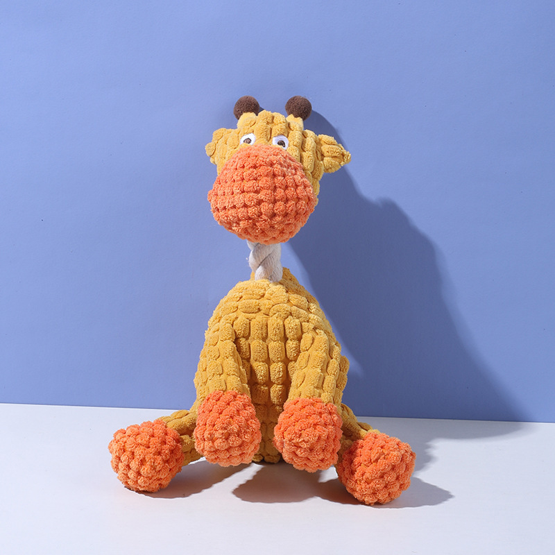 Girafe à mâcher en tissu produisant du son