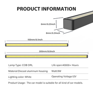 RCJ Bright <strong>LED</strong> Strip Light COB <strong>Led</strong> DRL High Power Universal Daytime Running Light <strong>LED</strong> Car LampAuto Car Styling <strong>Led</strong> DRL <strong>Lamp</strong> - Product Image 6
