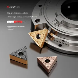 Herramienta de torno CNC TNMG 160404, hoja triangular externa, inserto de carburo PVD para cabezal de corte de ranurado, herramienta de torno triangular externo - Product Image 1