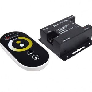 12-24V Daul blanco CCT LED tira controlador serie táctil inalámbrico RF control remoto caja de acero negro 12V PWM CCT LED controlador - Product Image 2