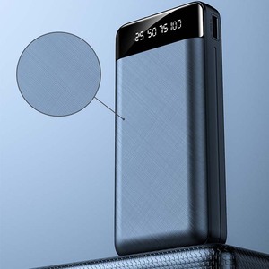 10000mAh Ultra Slim Fast Charger Power Bank 4 <strong>Output</strong> 1 <strong>Input</strong> Digital Display LED Light Built-In USB Cable 18650 Lithium Battery - Product Image 1