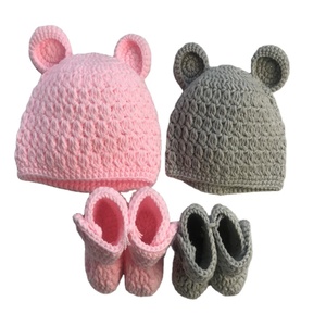 Bán buôn thời trang hat & Beanies cho trẻ mới biết đi dệt kim Crochet thiết kế với đáng yêu động vật bao gồm bé hat và vớ - Product Image 1
