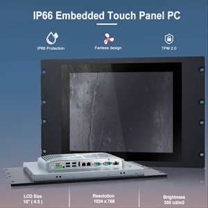 Fabricación de fábrica computadora industrial integrada IP66 pantalla táctil a prueba de agua todo en una PC Panel PC computadora Industrial PC - Product Image 2