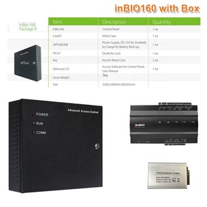 Panel de Control de acceso de una sola Puerta, soporte de conexión basado en IP, controlador de tarjeta RFID/huella dactilar con caja de adaptador de corriente Inbio160 - Product Image 6