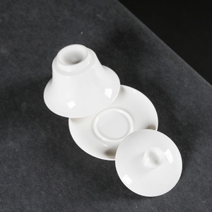 Fildişi beyaz yeşim porselen çay kase küçük boyutu Gaiwan kapak ile yoğunlaştırılmış yağ koyun yağı kahve çay seramik japonya için Set - Product Image 4