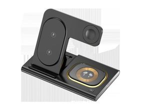 Three-In-One Fast <strong>Charging</strong> 18W Wireless Charger Multi-Function Source with Holder and <strong>Lamp</strong> Factory Direct Made of Aluminium - Product Image 3
