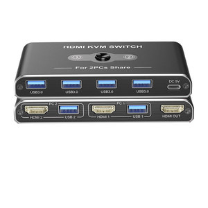 Conmutador KVM HDMI 2,0 personalizado de fábrica 4K60Hz Pantalla única-Control multidispositivo de 2/4 puertos para escenarios de juegos y oficina - Product Image 1