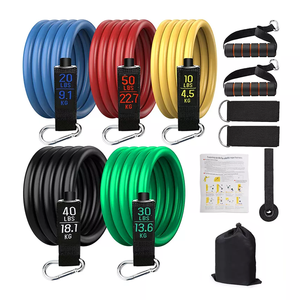 Costom Logo11Pcs Latex Pull up Exercise Bands 150 Lbs <strong>Elastic</strong> TPE Gym Fitness Resistant <strong>Loop</strong> Band Set with <strong>Handles</strong> - Product Image 3
