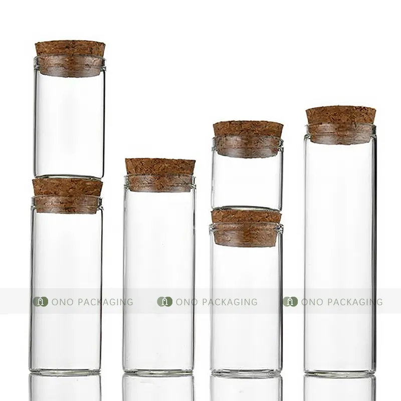 30mm 37mm Empty Glass Test Tubes with Cork Stoppers Vial Jars Reagent Bottle Party Favors Candy Bath Salt Tube