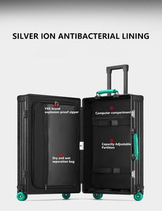 Multi Function Front Opening Luggage Anti-Theft Carry on Suitcase <strong>TSA</strong> Lock With USB Charger - Product Image 6