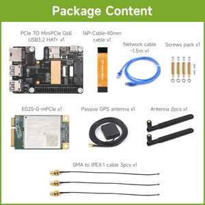 Waveshare PCIe a MiniPCIe/Gigabit Ethernet/USB 3,2 Gen1 HAT, compatible con interfaz MiniPCIe Módulo 4G, Raspberry Pi 5 HAT - Product Image 4