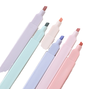 可定制马卡龙彩色迷你荧光笔记号笔套装男女学校用斜笔尖 - Product Image 3