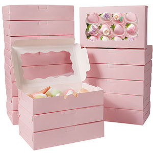 Tatlı Cupcakes ve çikolata için özel ekmek pasta kutuları hediye vermek için doğal şekerler ile % pencere kağıdı karton tedavi - Product Image 2