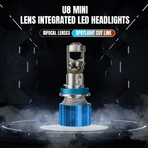 HAIZG U8 Mini Lens projektör IP 68 su geçirmez 75W 15000LM 6000K araba led far otomatik aydınlatma sistemleri - Product Image 2