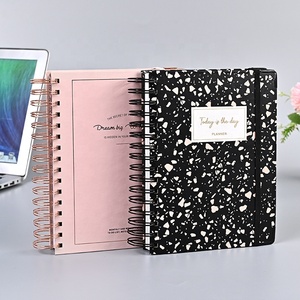Longמות הדפסה מותאמת אישית a5 זהב caderno espiral kraft קשה כיסוי סליל יומן עצמי טיפול כתב עת עצמי יומן שבועי מתכנן