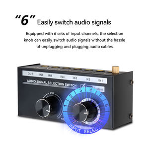 <strong>Audio</strong> Equipment Amplifier Active Speaker <strong>Switch</strong> Box 6 Ch <strong>Audio</strong> signal Switcher L R Stereo Channel Selector 3.5 6.5mm Interface - Product Image 5