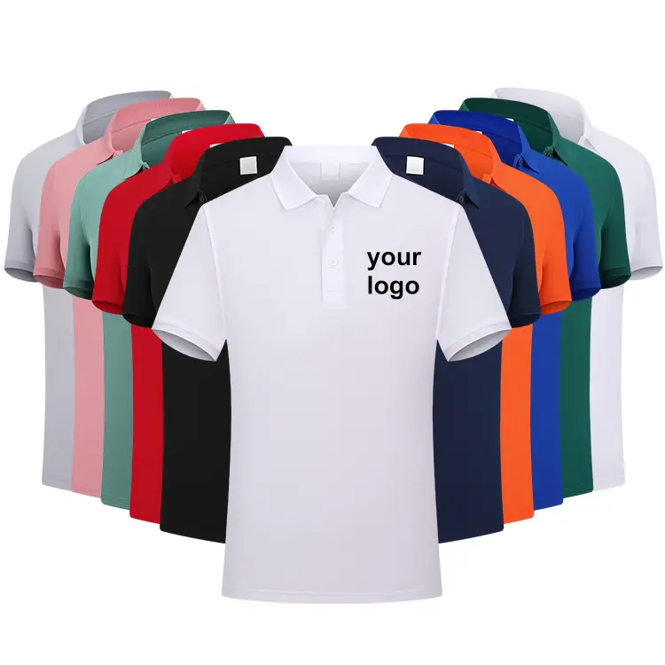 Yüksek kaliteli süblimasyon özel Polo tişörtler nakış Logo ucuz Polo gömlek düz renk Polo gömlek