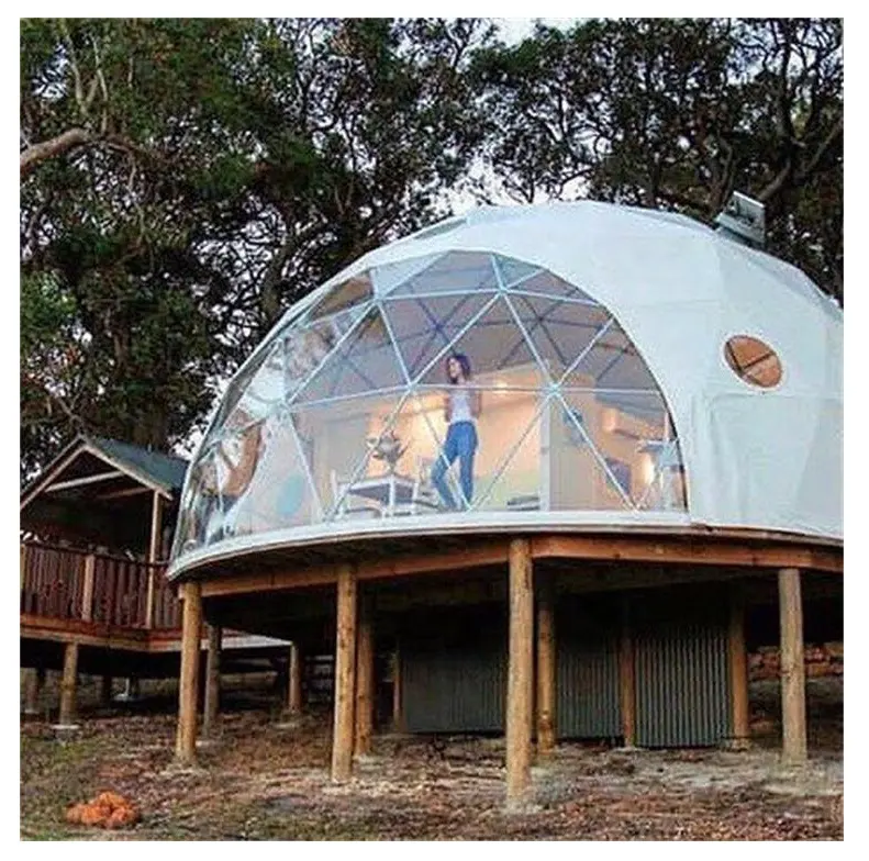 Trade Show Tent 8m Diameter Igloo Geodesic Dome Steel Structure Camping Tent Hotel Luxury Dome House Glamping Round Dome Tent
