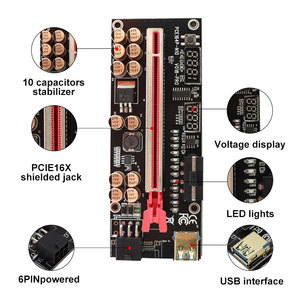 Ver018 Pro Newest Pcie Riser Card 1X to 16X Temperature <strong>Control</strong> USB3.0 Graphics Card <strong>Pci</strong>-e Adapter Cable - Product Image 6