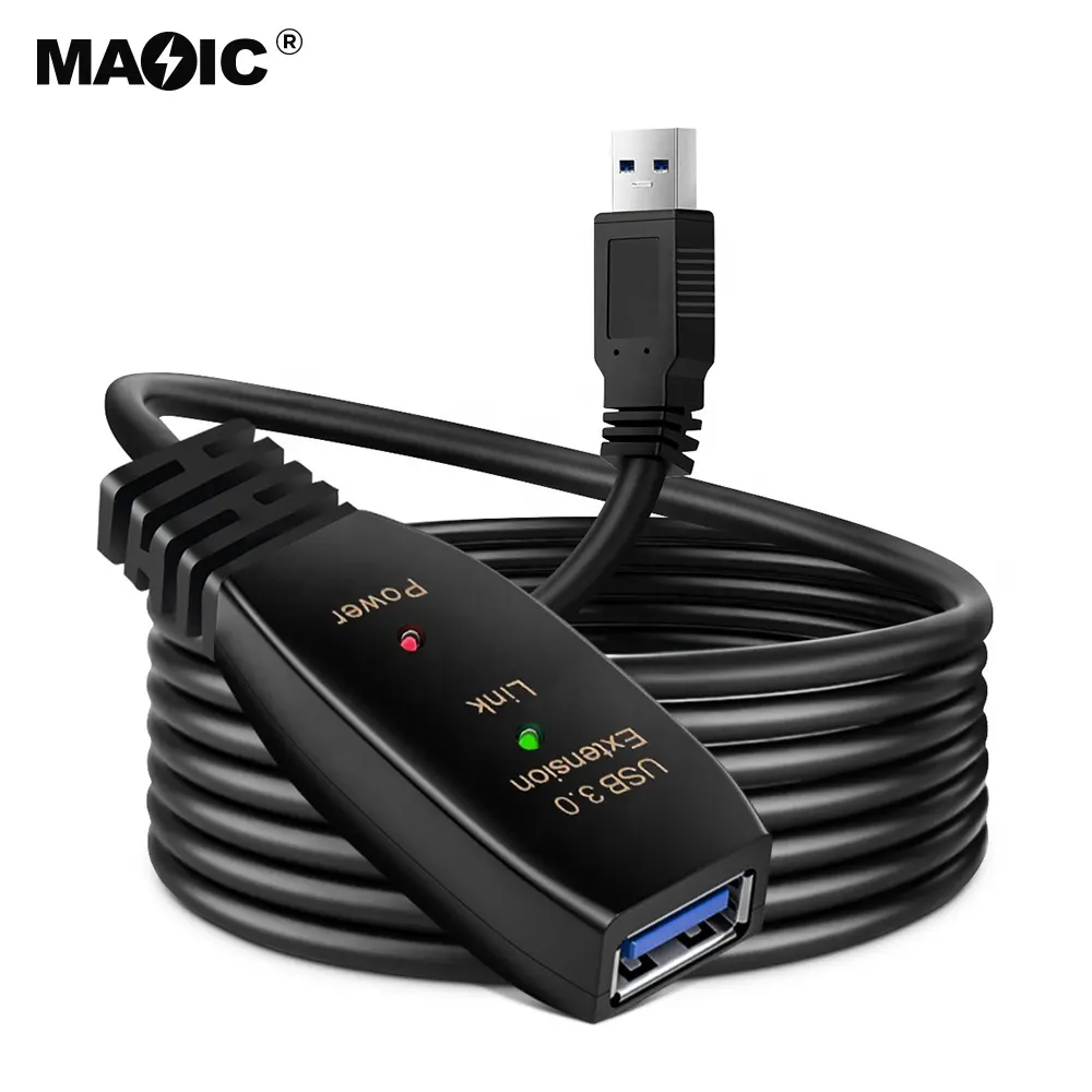 Hochgeschwindigkeits-Signalverstärker-Chipsatz USB-Kabel 5m 10m 20m 30m Extender Repeater-Kabel Aktives USB 2.0 3.0-Verlängerungskabel