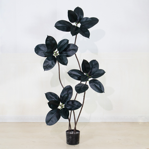 プラスチック人工植物の木高級宇宙装飾技術カスタマイズされたアートスタイルホット販売ユニークなデザイン黒色フェイクツリー - Product Image 1