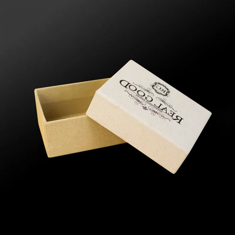 High-end high-quality white beige matt lamination cardboard box with lid of custom logo and ribbon bow