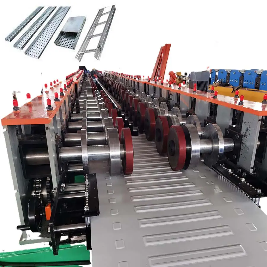 Máquina formadora automática de rolos para fazer equipamentos formadores de rolos de bandeja de cabos e pontes