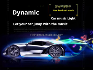 Yosovlamp ไฟ LED จังหวะดนตรีสำหรับรถยนต์, ไฟ LED ควบคุมด้วยเสียงไฟตกแต่งกระจกรถยนต์