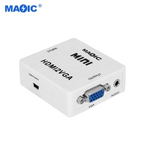 Equipo de Audio y vídeo HDMI2VGA HDMI a AV RCA CVSB L/R, adaptador, convertidor de vídeo, Mini Hdmi a VGA