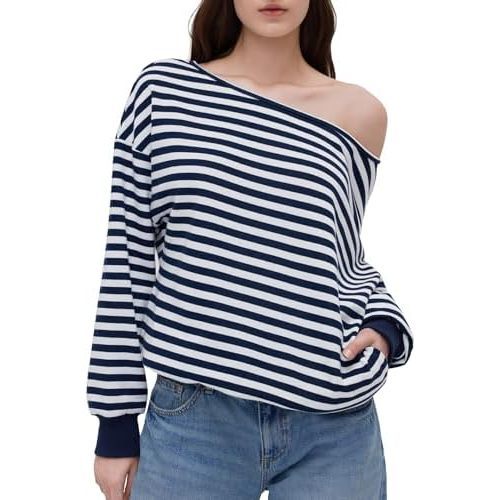 437-bleu marine rayé blanc