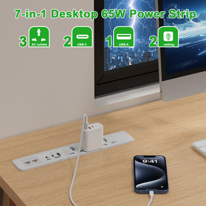 Potenza universale 65W presa da scrivania da incasso desktop con 3AC oultet/presa di corrente elettrica incorporata per mobili da ufficio