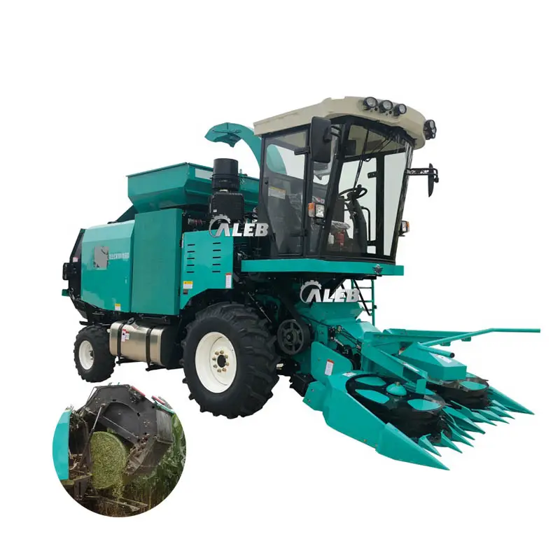 Silagem harvester milho grama forragem colheitadeira para a agricultura leiteira e caprina/combinar colhedor colheitadeira para andar trator montado