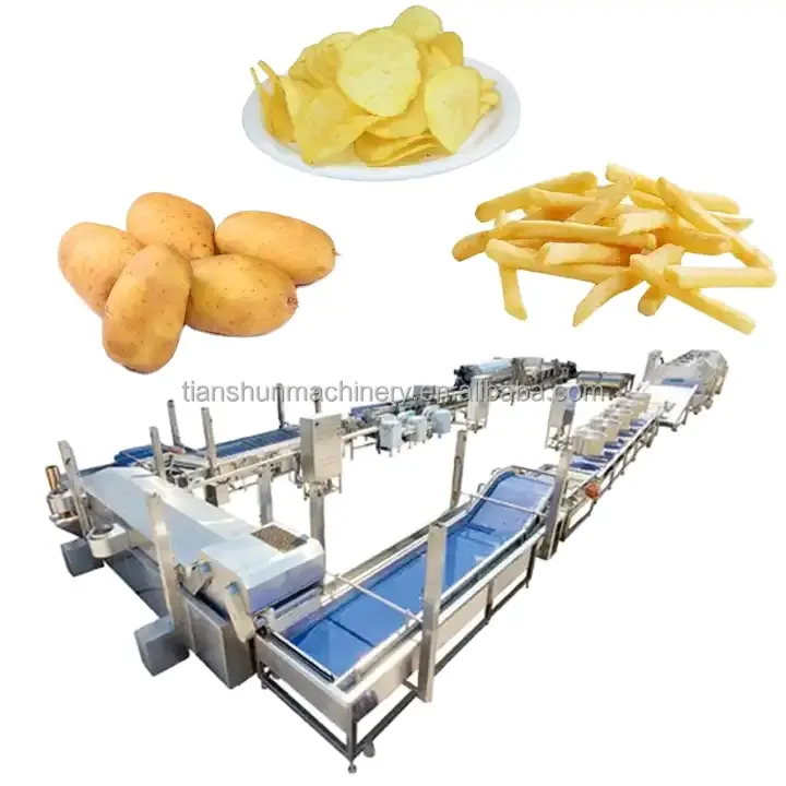 Best Seller automatico patatine fritte linea di produzione facile da usare patatine fritte che fanno macchina impianto di lavorazione patatine fritte