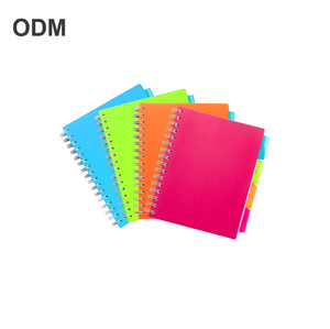 Cuaderno en espiral de tamaño A4 personalizado, cubierta de PP, minicuaderno de colores de línea fácil de rasgar - Product Image 1