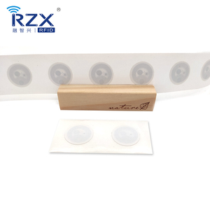 Programmable HF 13.56Mhz Iso14443A Diameter 25mm Wet <strong>Inlay</strong> <strong>F08</strong> RFID Tag in Rolls Label RFID Sticker - Product Image 4