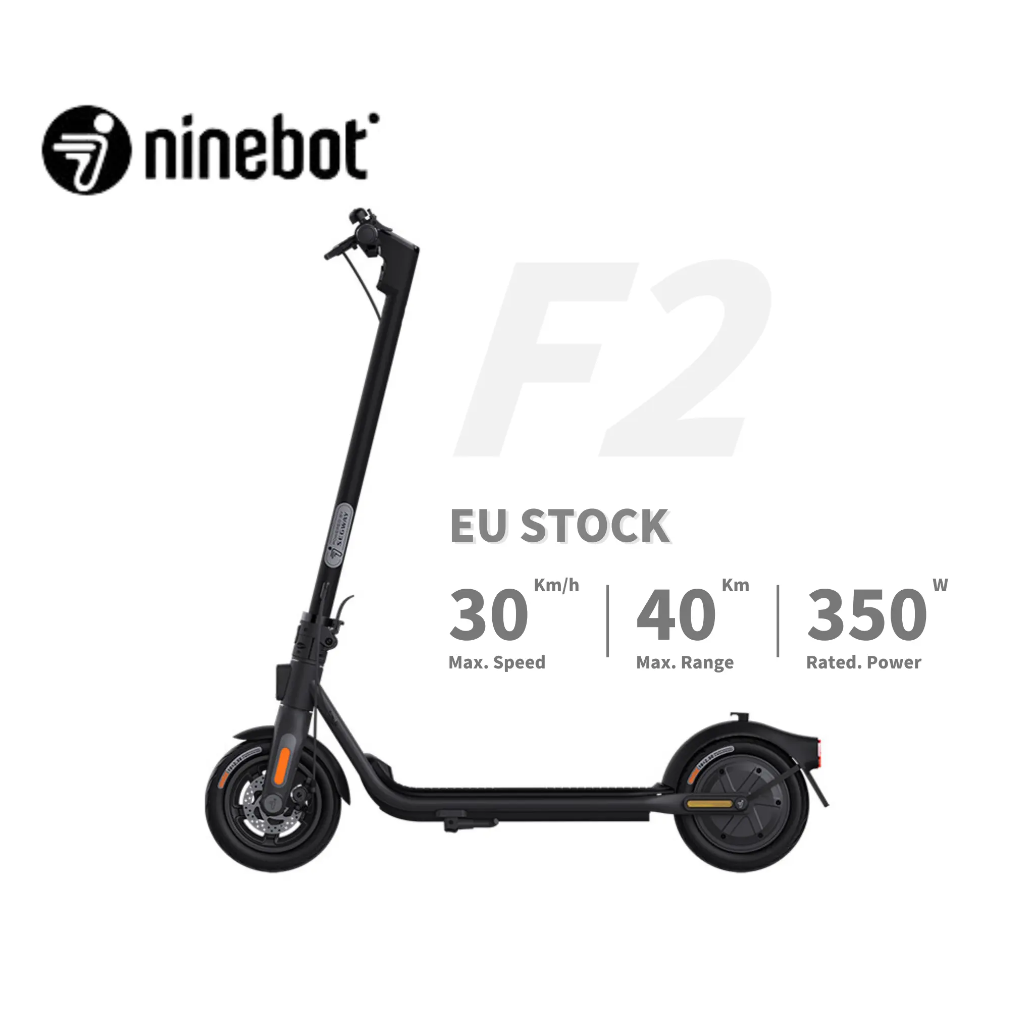 Ab depo yeni ucuz orijinal Segway Ninebot F2 elektrikli Scooter 300W 30km/saat 55km açık katlanır E Scooter