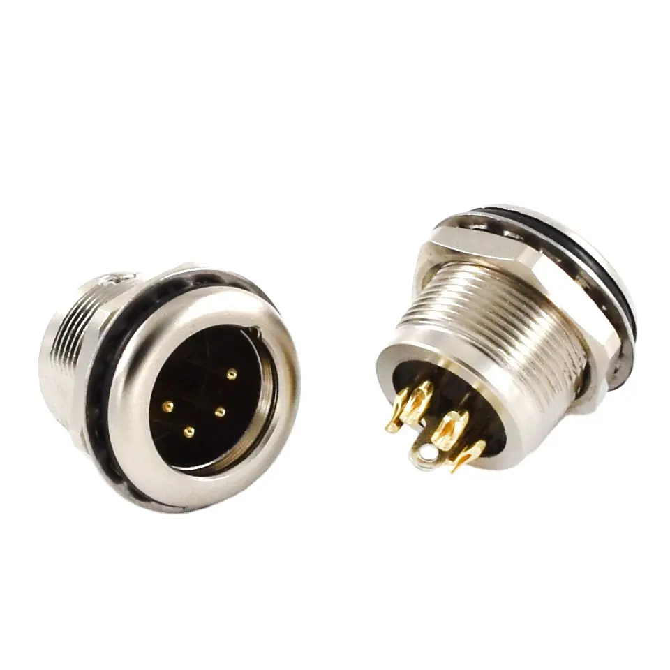 XLR 3pin 4 pin 5pin 7pin connettore maschio pannello con dado