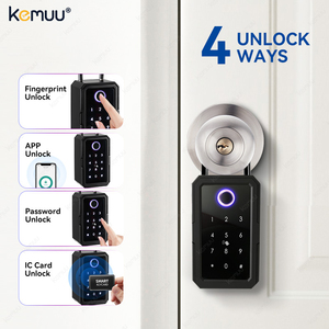 KEMUU Tuya TTlock şifreli kilit için kasa biyometrik parmak izi dijital duvar montaj akıllı anahtar kilit kutusu - Product Image 2