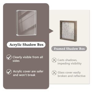 Acrylic Shadow <strong>Box</strong> <strong>Frame</strong> Large 2.5&quot; <strong>Deep</strong> Shadow <strong>Box</strong> <strong>Display</strong> Case Clear Shadowbox Memory <strong>Box</strong> for Wedding Bouquet,Memorabilia - Product Image 4