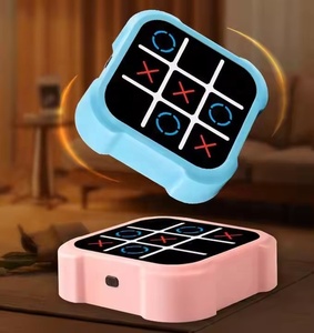 電子Tic-Tac-Toeボードゲーム4-in-1家族向け戦略ABS素材若者向け中級スキルレベル