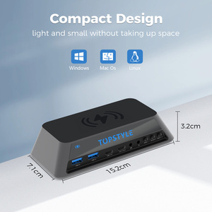 Periferiche per Computer di alta qualità 4K HD uscita Video 16 in 1 USB tipo c Hub con ricarica Wireless nuovi Hub - Product Image 6