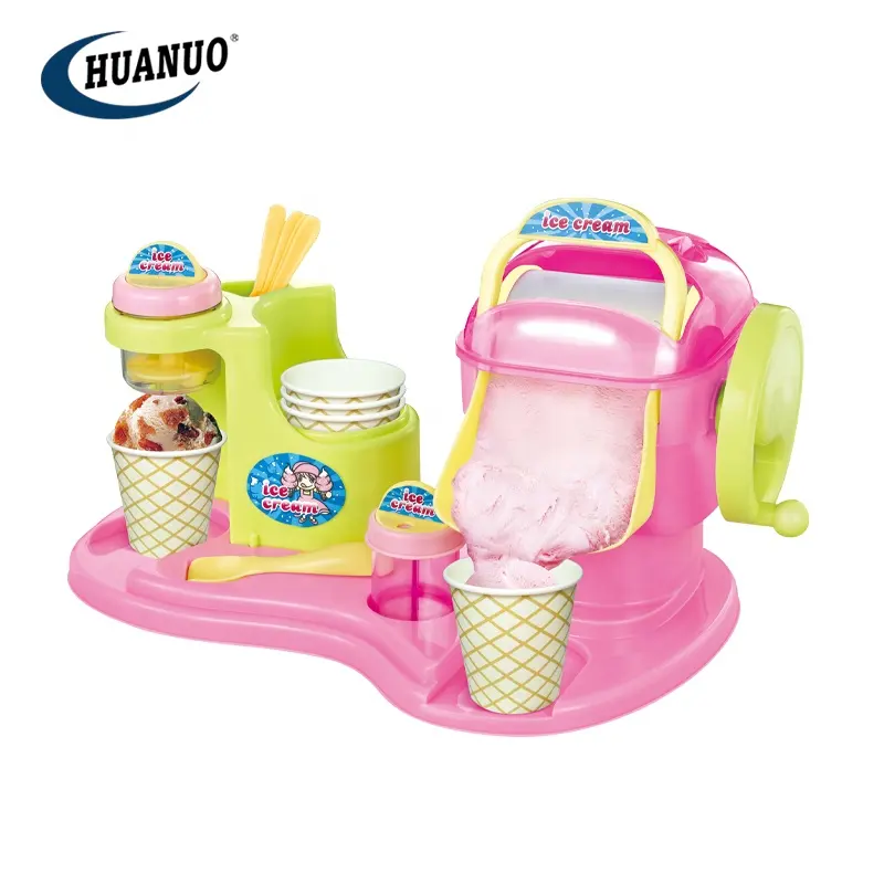 Máquina de hacer helados de plástico para niños, juguete para hacer helados
