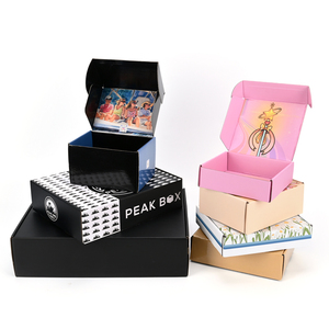 Özel baskı boyutu Logo pembe ambalaj kutuları karton geri dönüşümlü oluklu posta gönderim kutusu renkli nakliye kutusu - Product Image 1