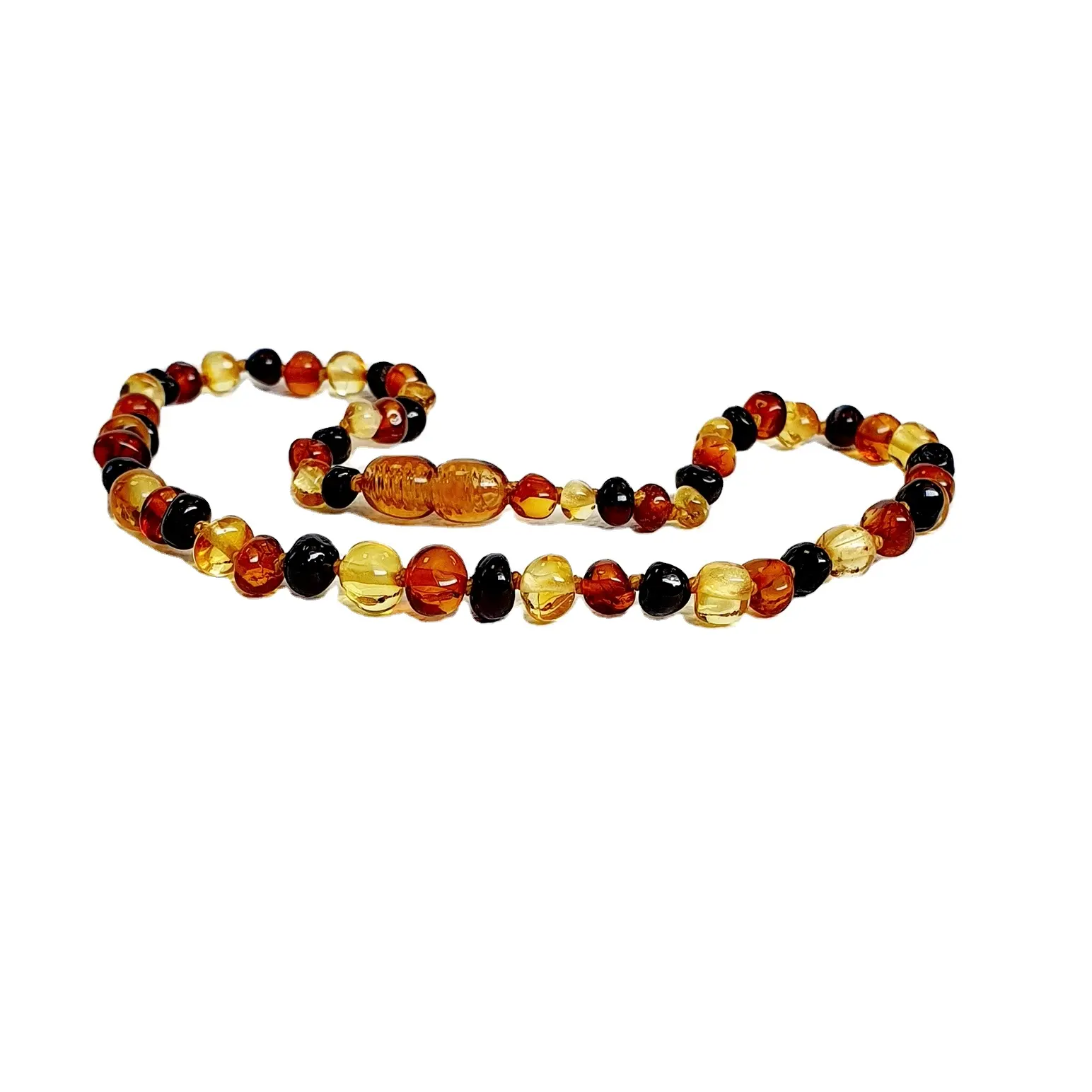 Baby Teething Necklace multicolor Amber Beads AAA Quality True Baltic Amber Raw