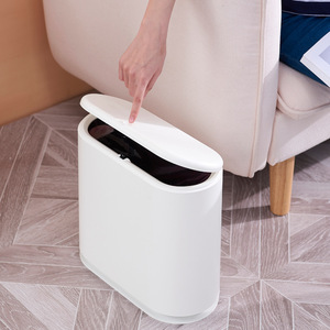 10 litros de plástico Rectangular de basura Papelera con tipo de tapa de 2,4 galones contenedor de basura Bin para cuarto de baño - Product Image 5