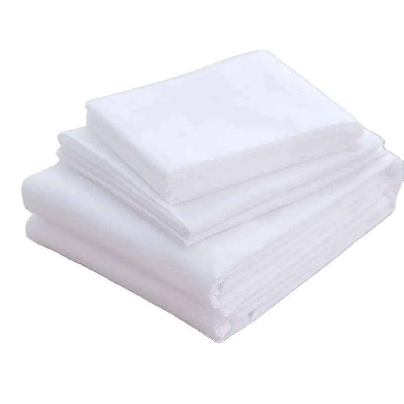 Set di biancheria da letto biodegradabile monouso in tessuto non tessuto per hotel pulito personalizzato copriletto una tantum