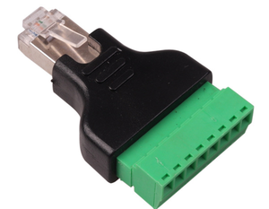 RJ45 8P8C Cat5 a AV Adaptador de terminal de tornillo RJ45 Macho a conector de 8 pines Conectores RJ45 - Product Image 2
