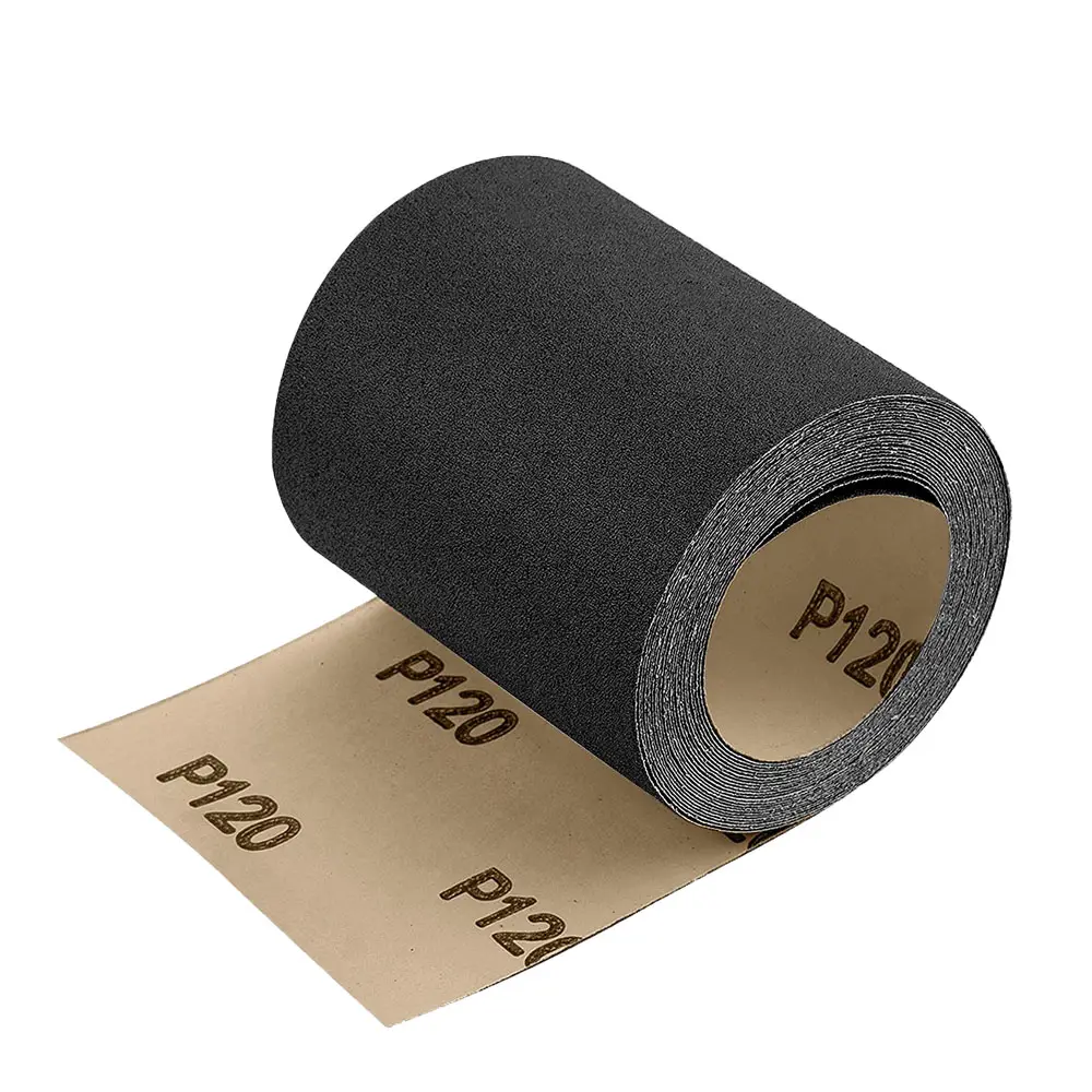 Papier abrasif en quartz noir, humide et sec, poids C, en carbure de silicium, 50 mètres