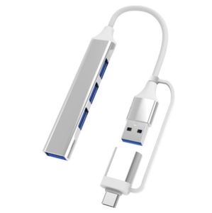 Wholesale Silver 2 in 1 USB C Hub 4 Ports 3.0 Type C to USB Converter Hub <strong>Adapter</strong> for Lenovo PC Mac-book Pro Laptop <strong>Notebook</strong> - Product Image 6